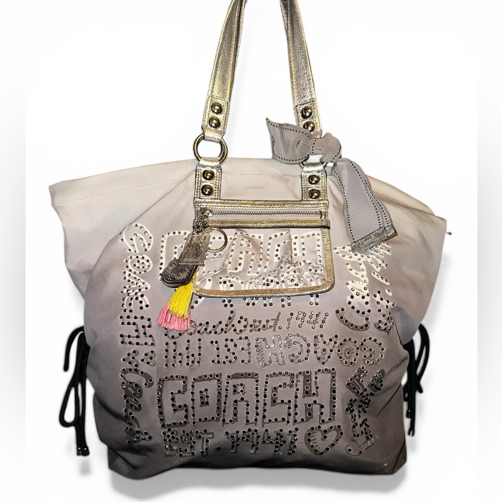 Coach Poppy Ombre Storypatch Spotlight Rhinestone Tote Bag - Picture 3 of 14